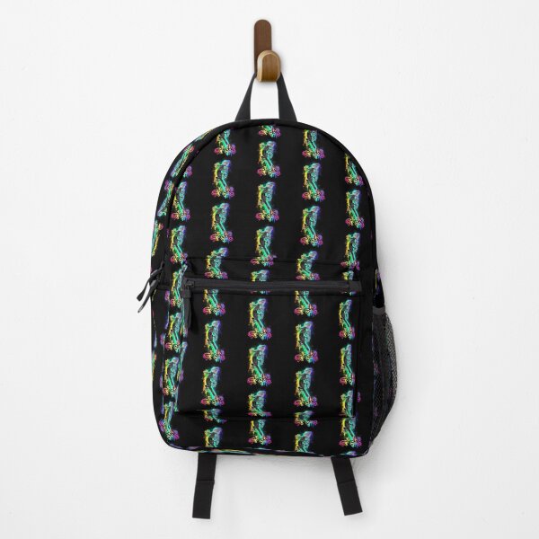 Item preview, Black Graffiti Style Gecko on a dripping rainbow ink splat with text designed and sold by iduzarts.