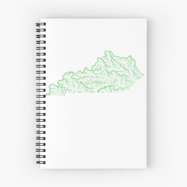 Item preview, Kentucky River Basin Map in Rainbow Colours with White Background designed and sold by GrasshopperGeo.
