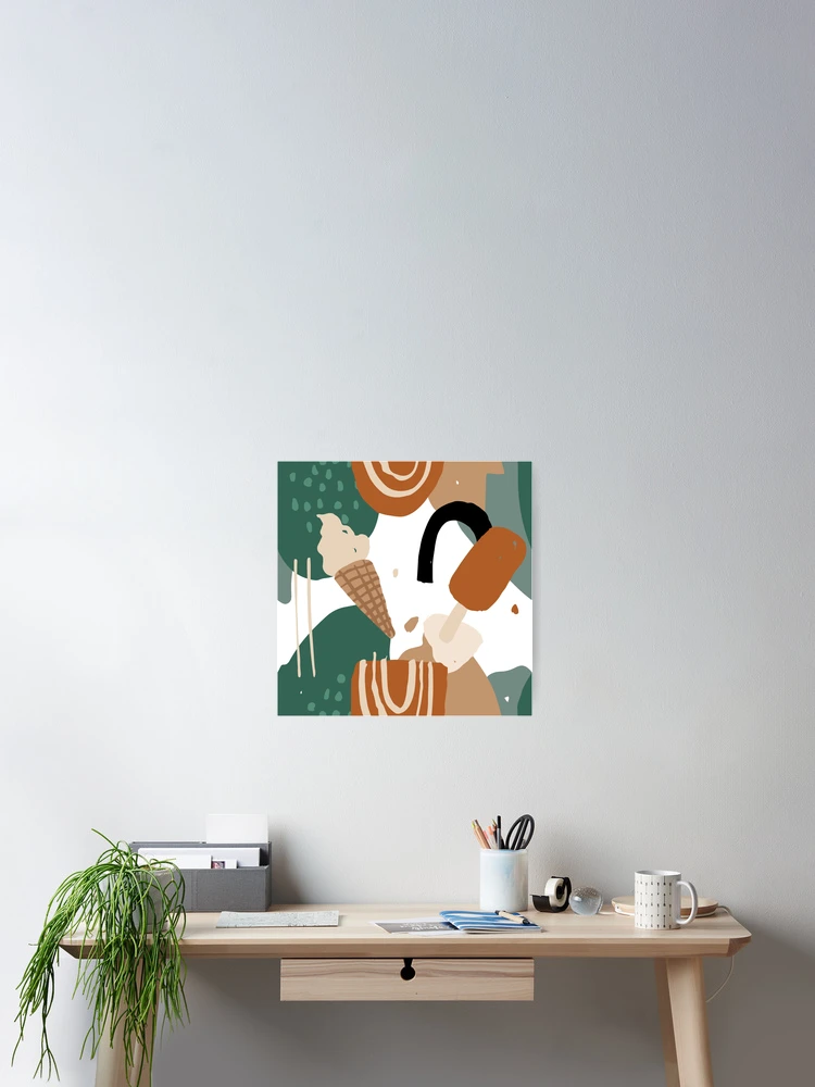 Thumbnail 2 of 3, Poster, Abstract Ice Cream Pattern designed and sold by PatternTale.