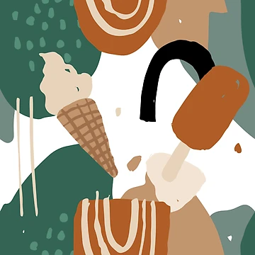 Artwork thumbnail, Abstract Ice Cream Pattern by PatternTale