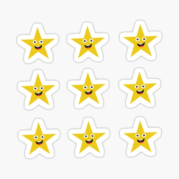 Yellow stars stickers pack Sticker for Sale by V3Bro