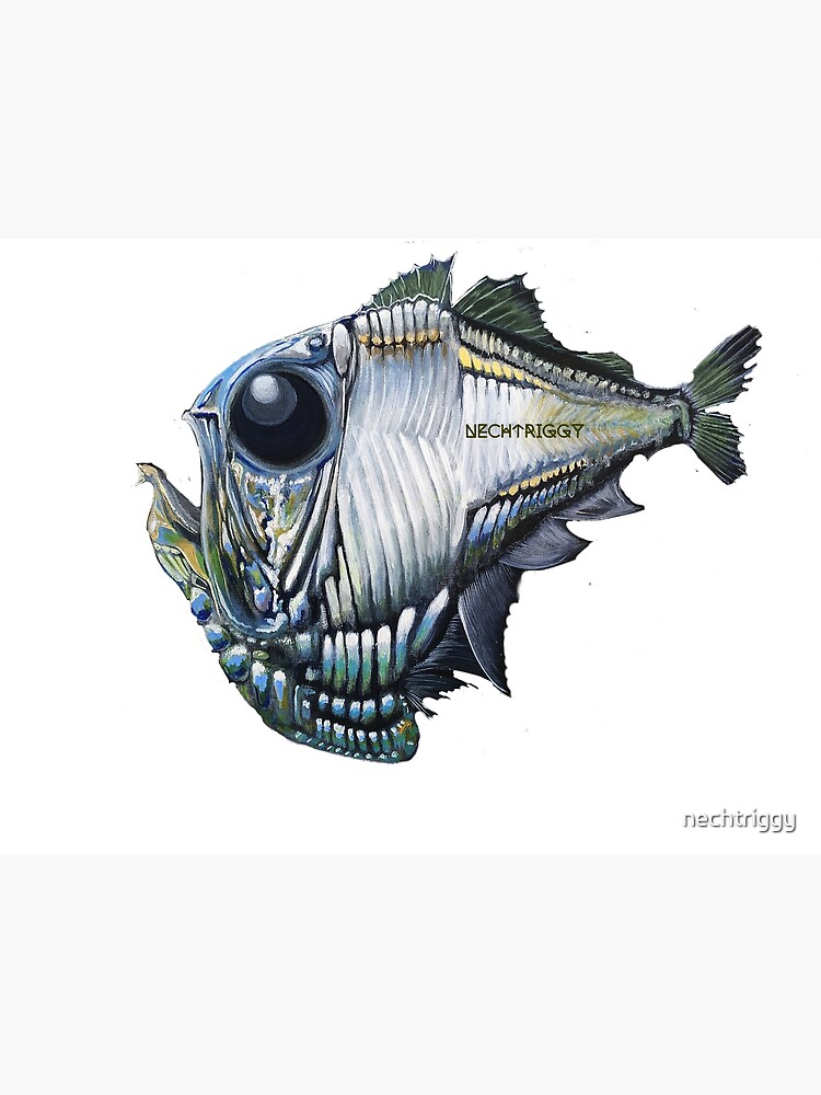 DEEP SEA HATCHET FISH painting by nechtriggy Postcard for Sale by  nechtriggy