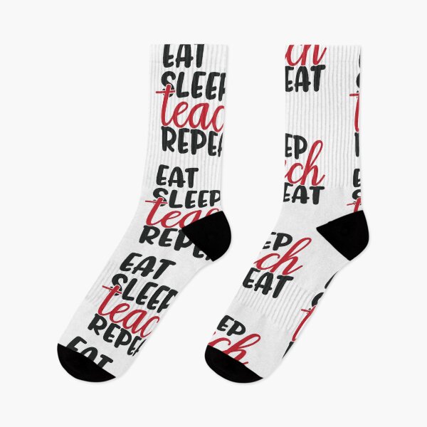 Item preview, Eat sleep teach repeat - inspirational teacher quote/gift (black) designed and sold by PickaSticka.