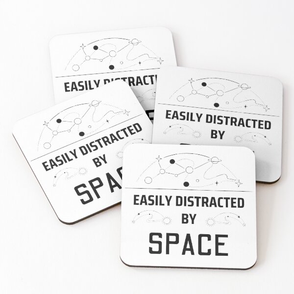 Item preview, Easily Distracted by Planets Stars and Space designed and sold by For the love of Pixels.