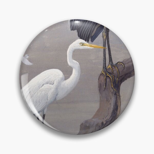 Aperçu de l'œuvre Grand Héron, Aigrette d'Amérique par Fuertes créée et vendue par nextstepdesigns.