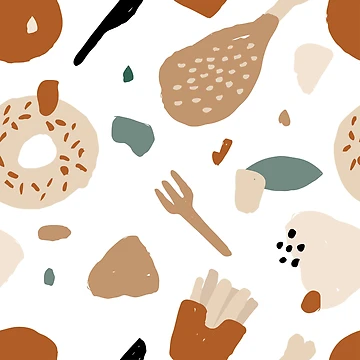 Artwork thumbnail, Abstract Fast Food Pattern by PatternTale