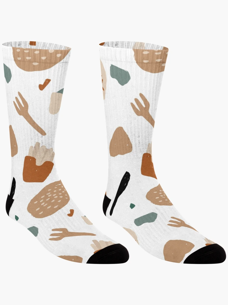Thumbnail 3 of 5, Socks, Abstract Fast Food Pattern designed and sold by PatternTale.