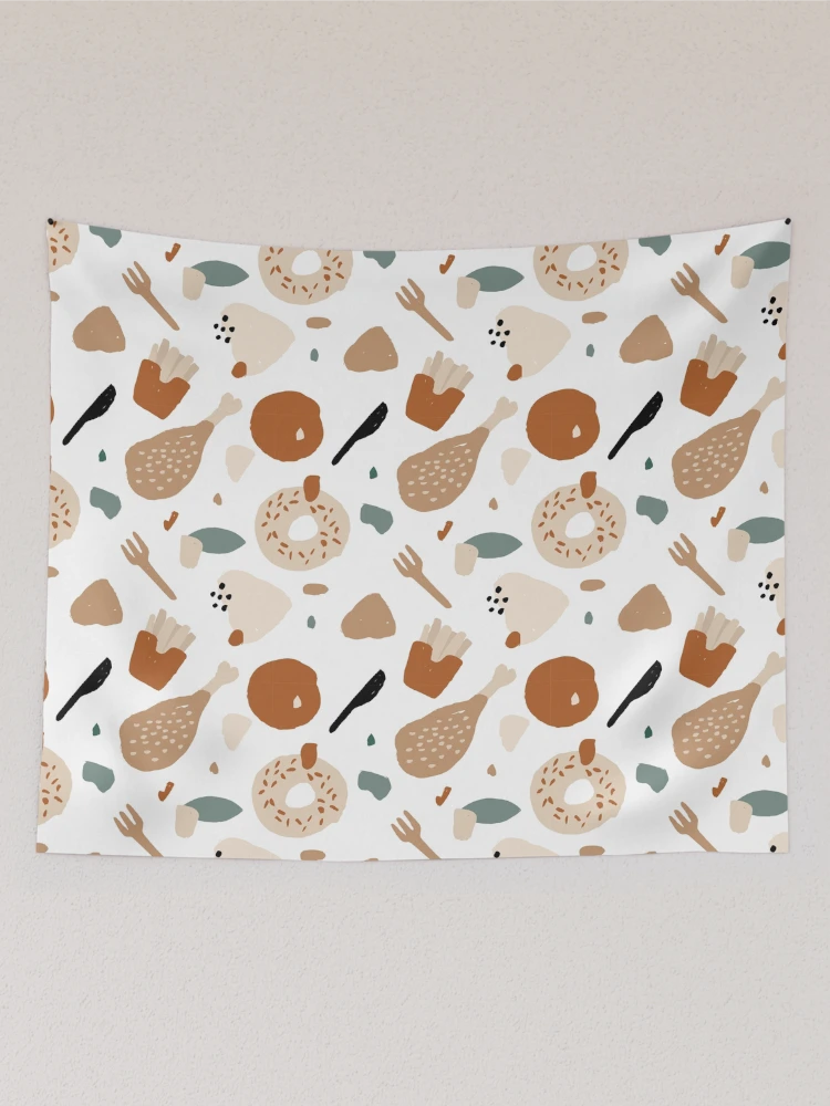 Thumbnail 2 of 3, Tapestry, Abstract Fast Food Pattern designed and sold by PatternTale.