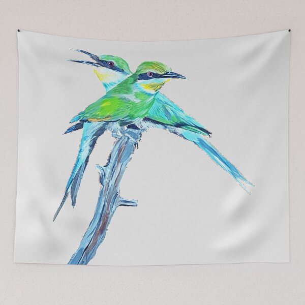 Item preview, Beautiful Blue Little Birds designed and sold by Elsabe Smith.