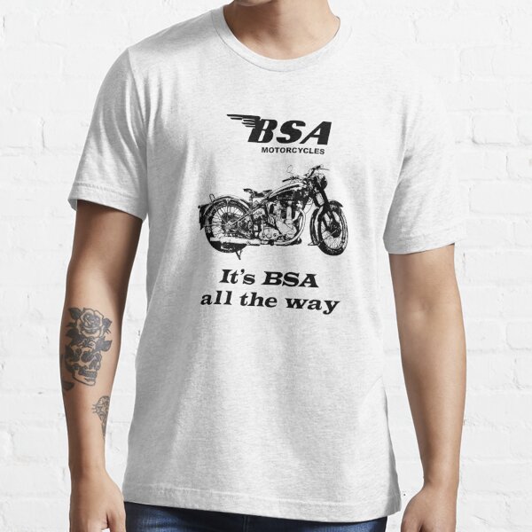 BSA MOTORCYCLE Classic Logo Racing Men's Long Sleeve Black T-Shirt Size S-3XL 