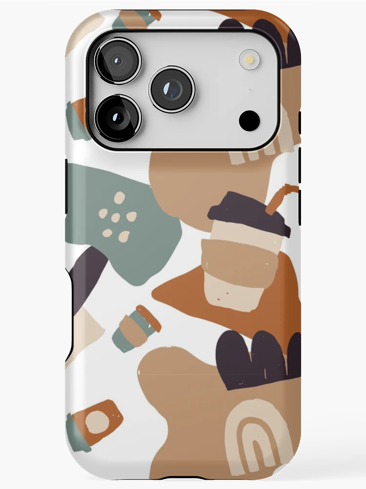 Thumbnail 1 of 4, iPhone Case, Abstract Coffee Pattern designed and sold by PatternTale.