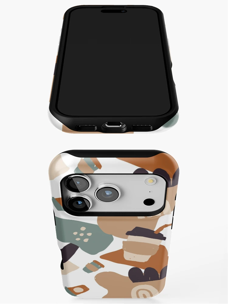 Thumbnail 3 of 4, iPhone Case, Abstract Coffee Pattern designed and sold by PatternTale.