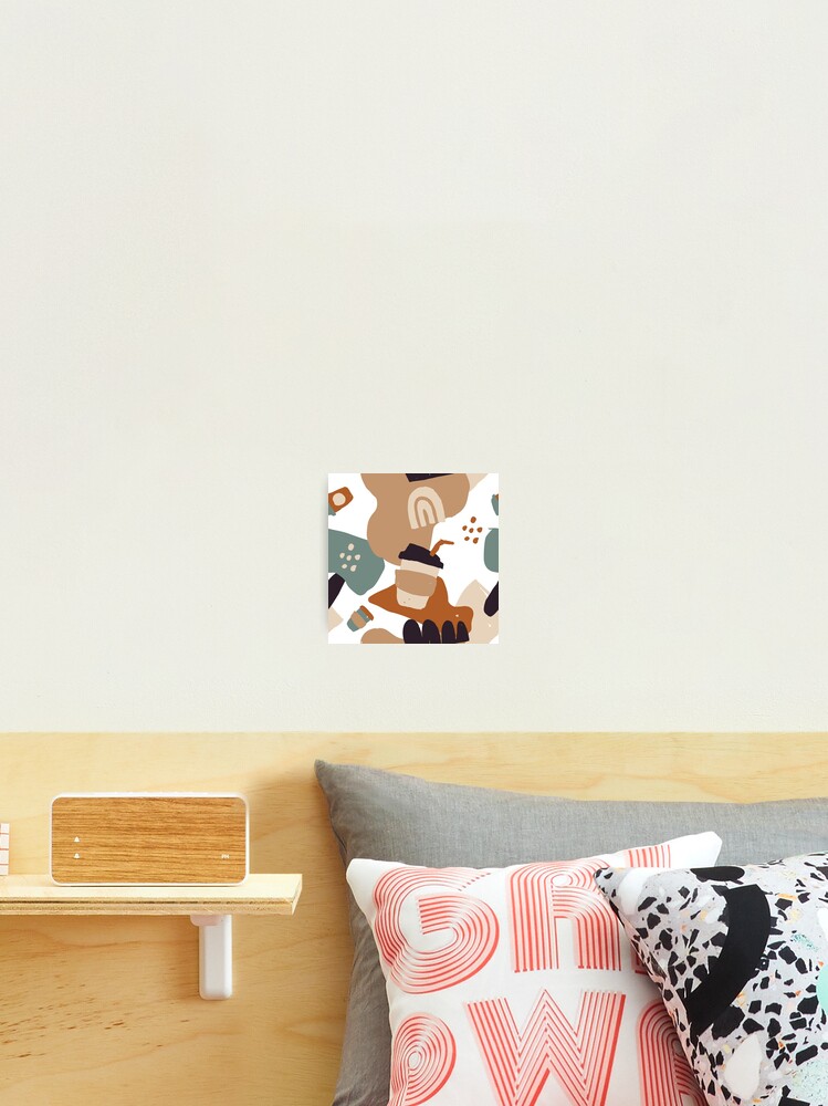Thumbnail 2 of 3, Photographic Print, Abstract Coffee Pattern designed and sold by PatternTale.