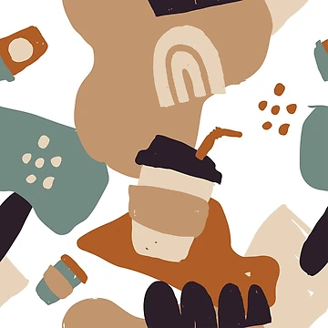 Artwork thumbnail, Abstract Coffee Pattern by PatternTale