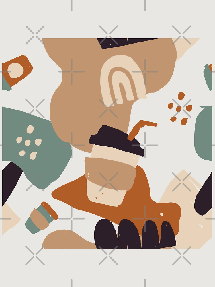 Thumbnail 6 of 6, Premium Oversized Sweatshirt, Abstract Coffee Pattern designed and sold by PatternTale.