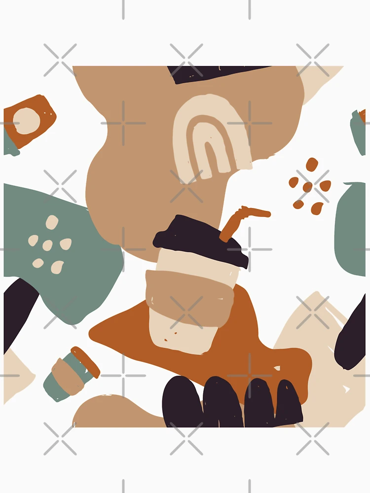 Thumbnail 6 of 6, Pullover Hoodie, Abstract Coffee Pattern designed and sold by PatternTale.