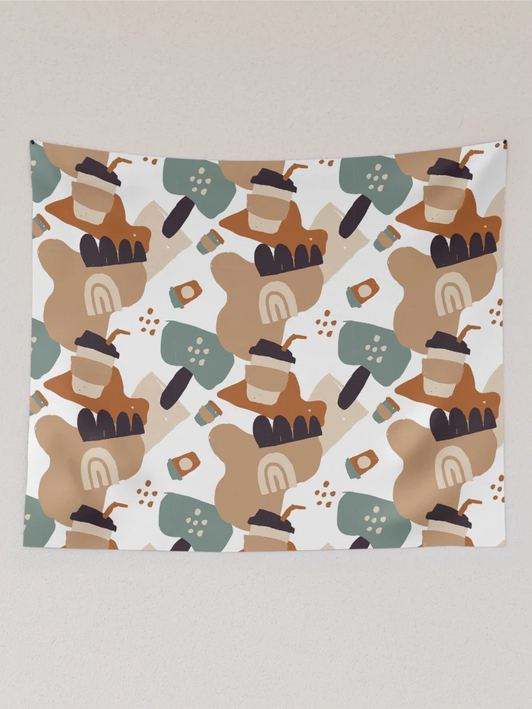 Thumbnail 2 of 3, Tapestry, Abstract Coffee Pattern designed and sold by PatternTale.