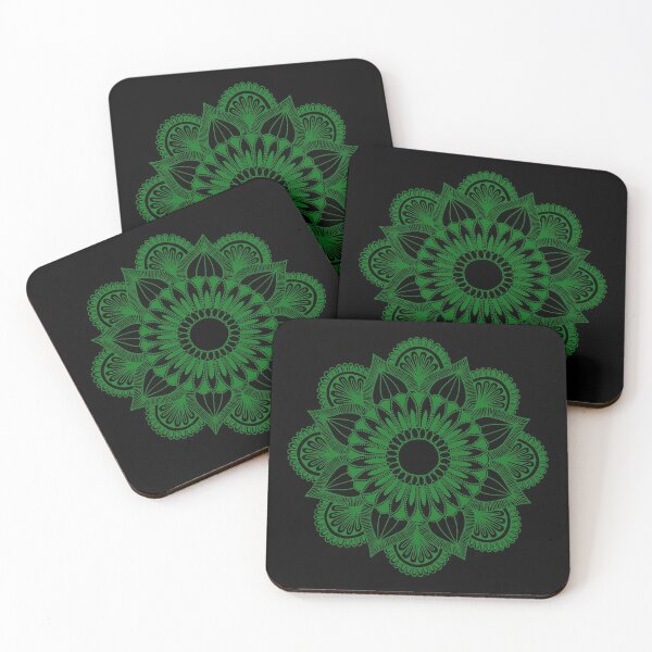 Item preview, Flower Mandala (green/black) designed and sold by Calen  Picard-Carroll.