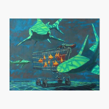 Item preview, Sharks and Trolley | Banksy  designed and sold by WE-ARE-BANKSY.