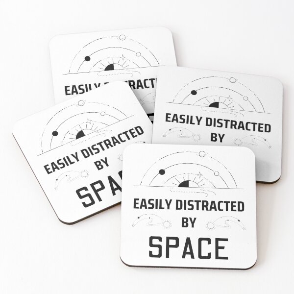 Item preview, Easily Distracted by Planets Stars and Space designed and sold by For the love of Pixels.