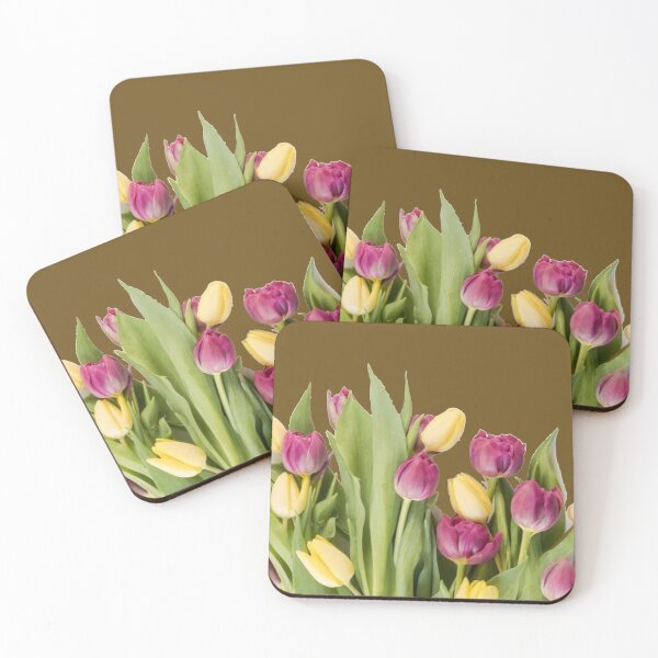 Item preview, lovely yellow and dark pink tulips designed and sold by nigejohn.