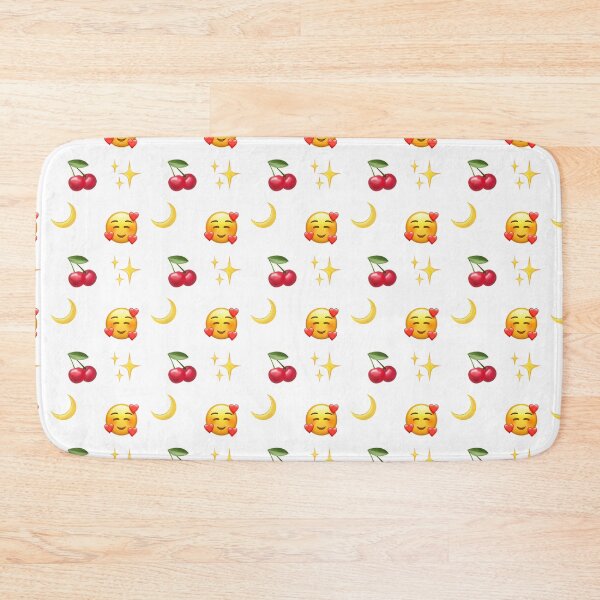 Item preview, Cherry Hearts Moon Stars Smiles Pattern  | HappyFaceCo | White designed and sold by HappyFaceCo.