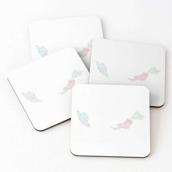 Item preview, Malaysia River Basin Map in Rainbow Colours with White Background designed and sold by GrasshopperGeo.