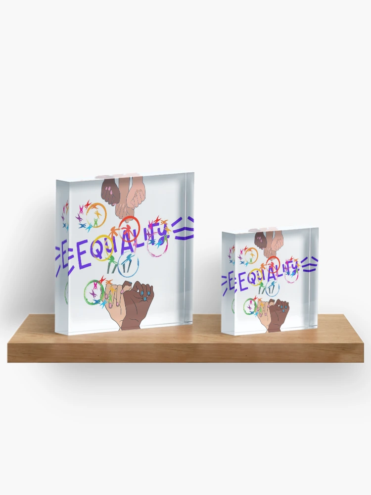 Thumbnail 3 of 5, Acrylic Block, Equality In Racial Rights designed and sold by CyberVinnie.