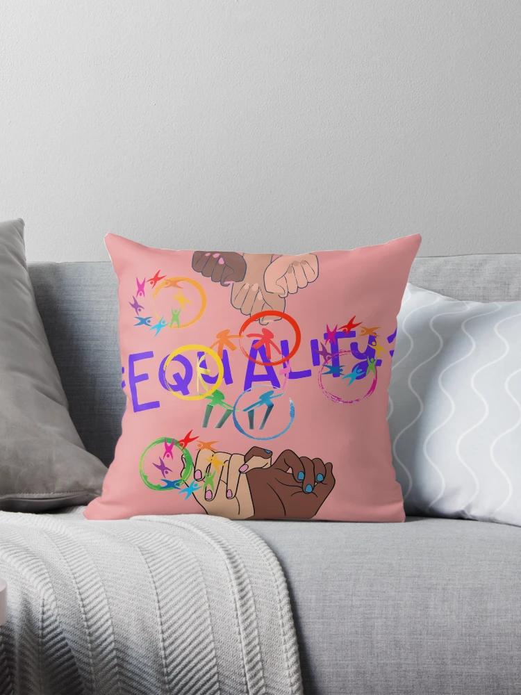 Thumbnail 1 of 4, Pillow, Equality In Racial Rights designed and sold by CyberVinnie.
