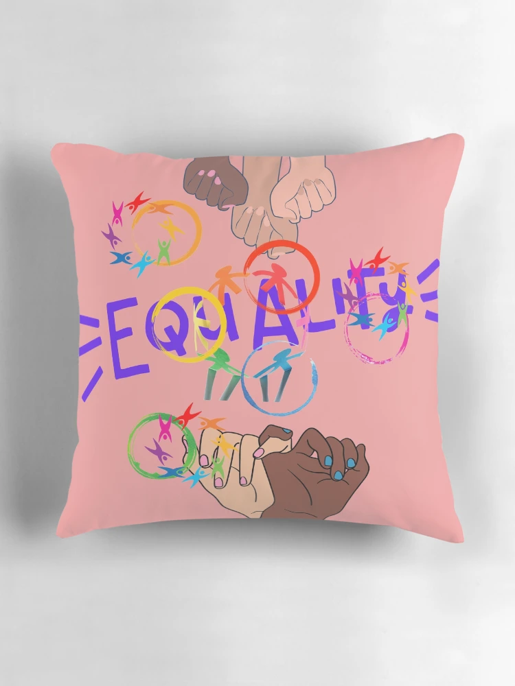 Thumbnail 3 of 4, Pillow, Equality In Racial Rights designed and sold by CyberVinnie.