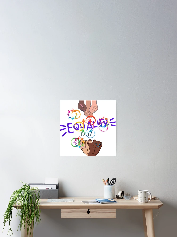 Thumbnail 2 of 3, Poster, Equality In Racial Rights designed and sold by CyberVinnie.