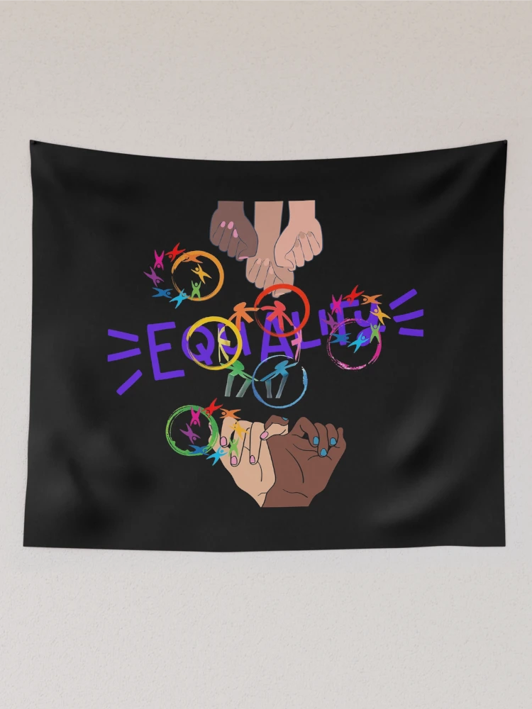 Thumbnail 2 of 3, Tapestry, Equality In Racial Rights designed and sold by CyberVinnie.