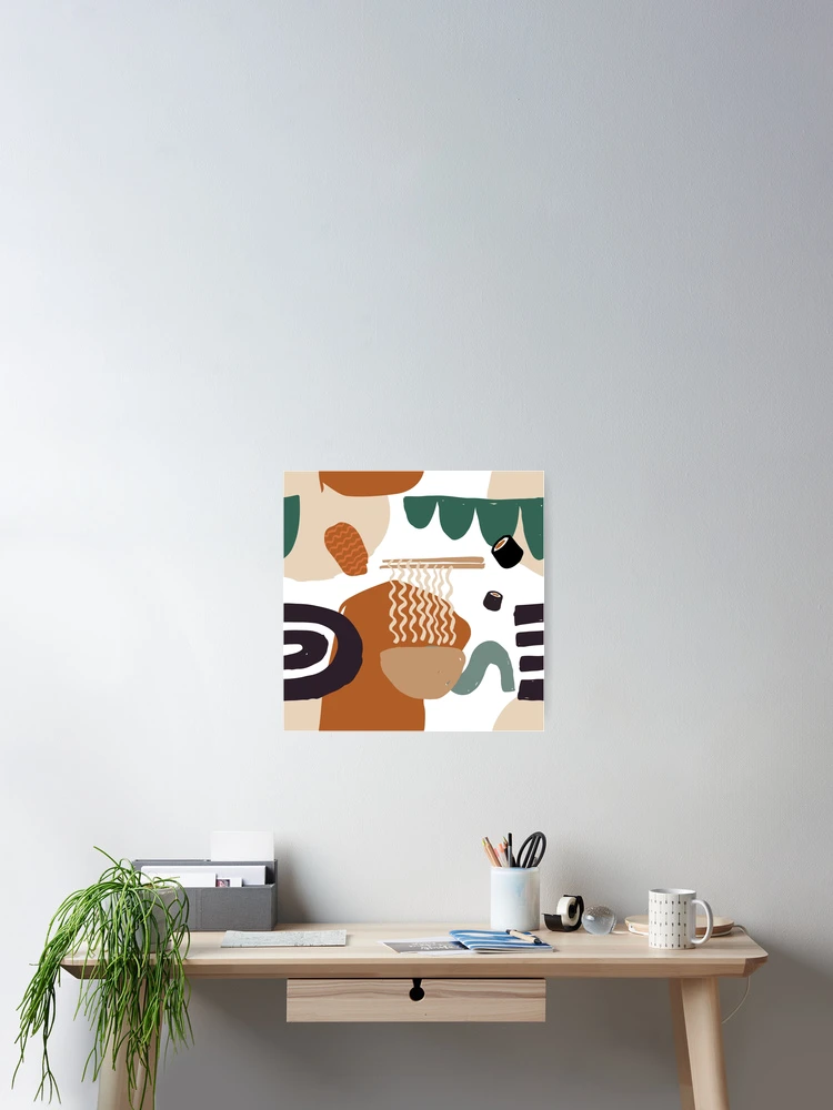 Thumbnail 2 of 3, Poster, Abstract Japanese Food Pattern designed and sold by PatternTale.