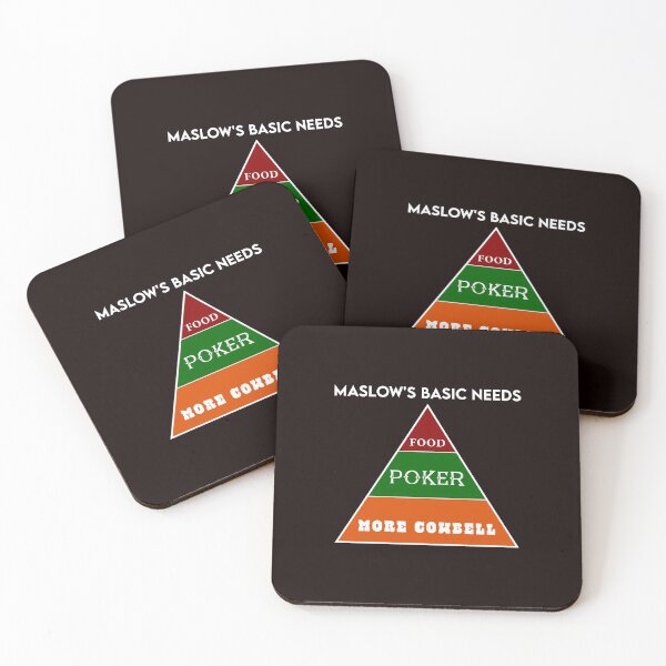 Item preview, Maslow's Basic Needs - Food, Poker, and More Cowbell designed and sold by PokerDay.