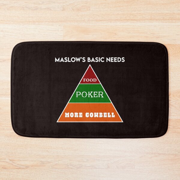 Item preview, Maslow's Basic Needs - Food, Poker, and More Cowbell designed and sold by PokerDay.