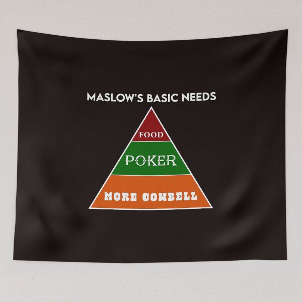 Item preview, Maslow's Basic Needs - Food, Poker, and More Cowbell designed and sold by PokerDay.
