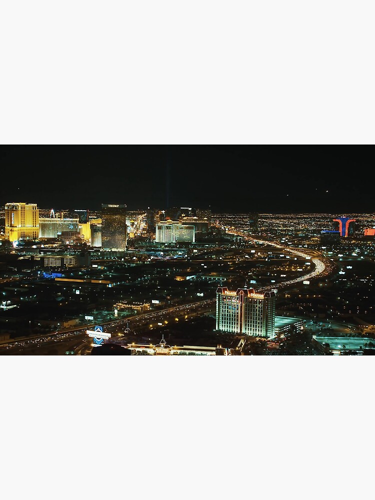 NV, Las Vegas. Panoramic view over the Black Framed Wall Art Print