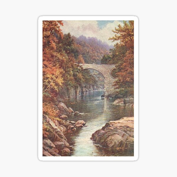 Item preview, Vintage Illustration of The Old Bridge of Garry, Perthshire designed and sold by yourscotland.