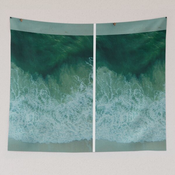 Item preview, Blue ocean waves designed and sold by AmineMorchid.