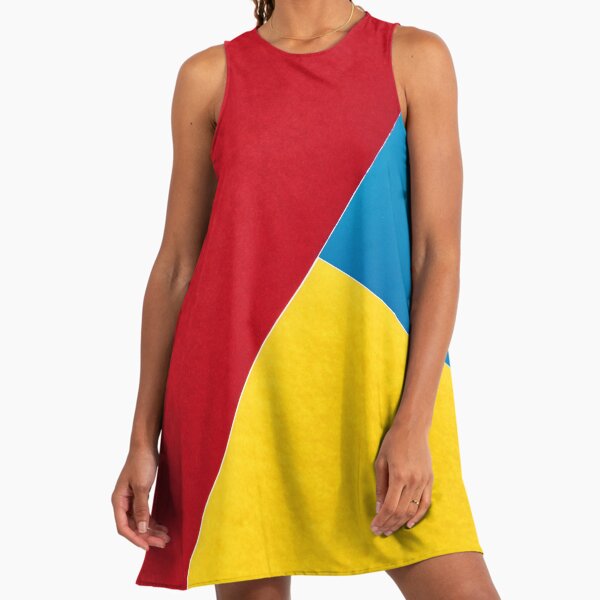 red yellow and blue dress Red Blue Yellow Multi African Ankara Print Plus Size Clothing Party Maxi  Dress main image 0