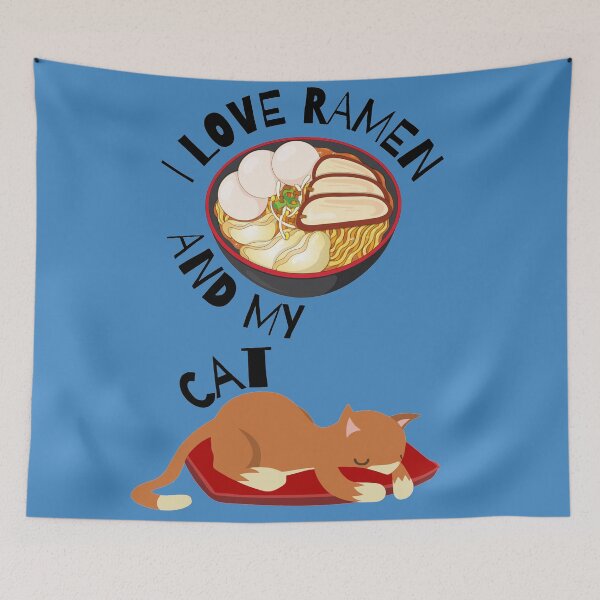 Item preview, I love Ramen and my Cat, Cat Lover, Ramen Noodles, Cat Owner designed and sold by CBNetwork.