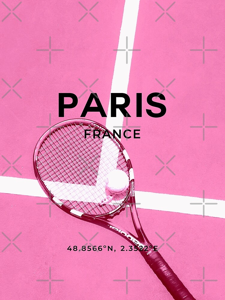 Pink Tennis Racket, Tennis Poster, Tennis Print, Pink, Fashion Poster, Vintage, Designer, Paris France, Modern Art, Wall Art by reginalima