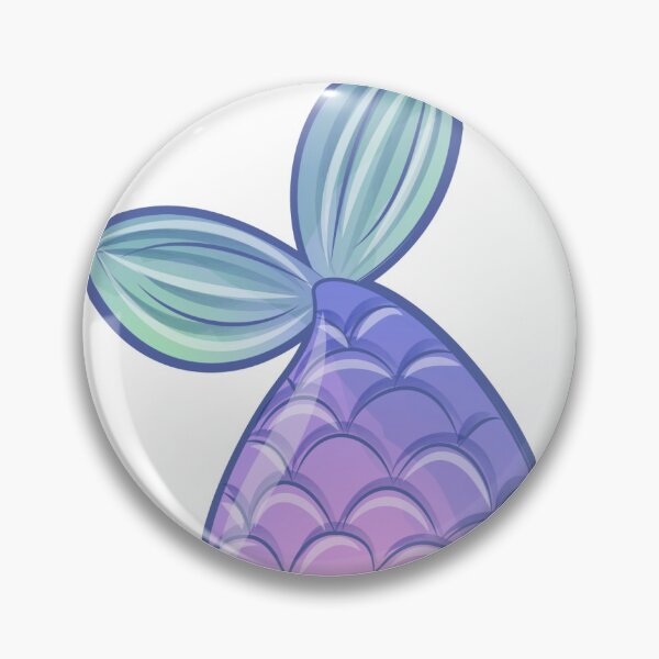 Item preview, Mermaid Tail Fish Scales Purple Round Circle designed and sold by CyanSkyDesign.
