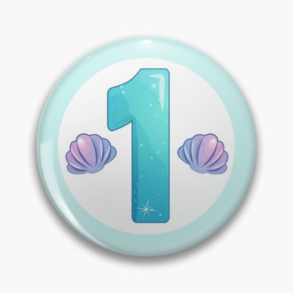 Item preview, Clam Shell Mermaid 1 One First Birthday Round Circle designed and sold by CyanSkyDesign.