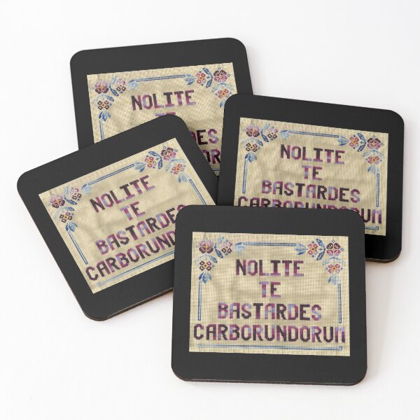 Item preview, Nolite te bastardes carborandorum cross stitch embroidery designed and sold by Anastasya Shepherd.