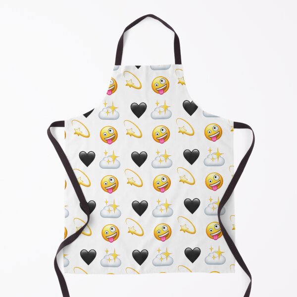 Item preview, Black Heart Stars Silly Smiles Pattern  | HappyFaceCo | White designed and sold by HappyFaceCo.