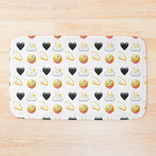 Item preview, Black Heart Stars Silly Smiles Pattern  | HappyFaceCo | White designed and sold by HappyFaceCo.