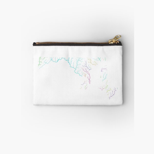 Item preview, Maryland River Basin Map in Rainbow Colours with White Background designed and sold by GrasshopperGeo.