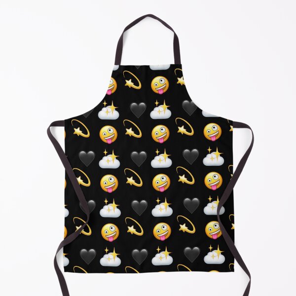 Item preview, Black Heart Stars Silly Smiles Pattern  | HappyFaceCo | Black designed and sold by HappyFaceCo.