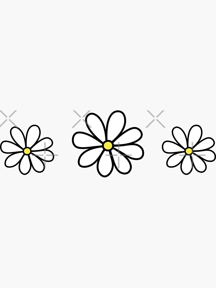 Cute Little Daisy Stickers 1 Small Flower Stickers to Decorate Your Phone,  Water Bottle, Laptopclear Vinyl Stickers Daisy Sticker Pack 